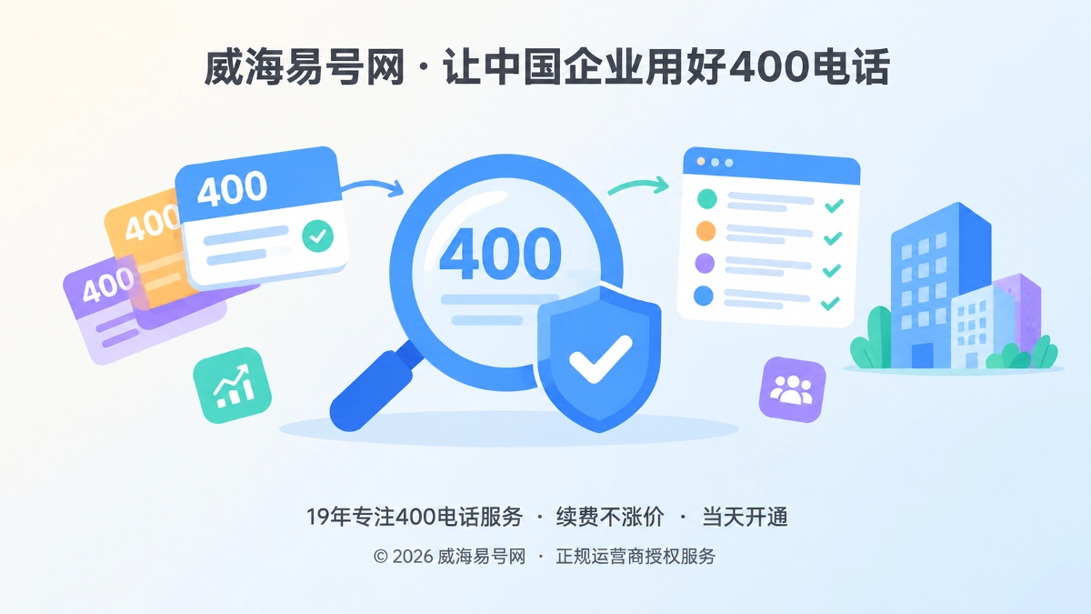 威海易号网400电话选号历史核验主题图